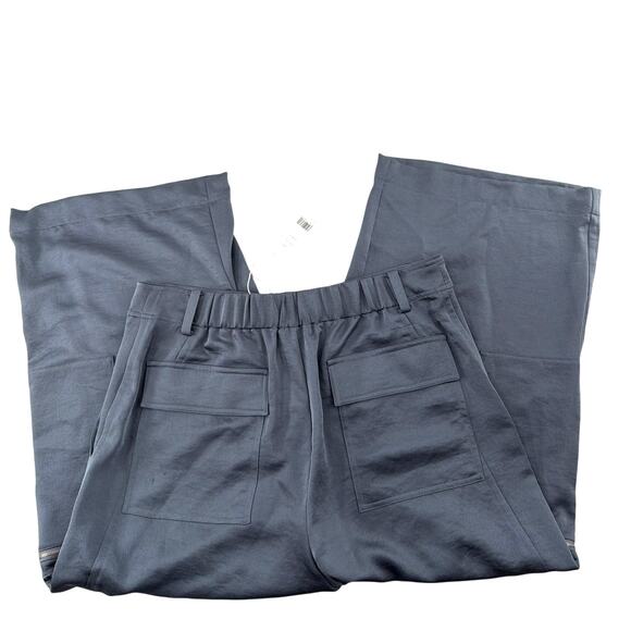 Vince Women's Lake Stone Low-Rise Satin Parachute Crop Pants Size 12 - Picture 5 of 11